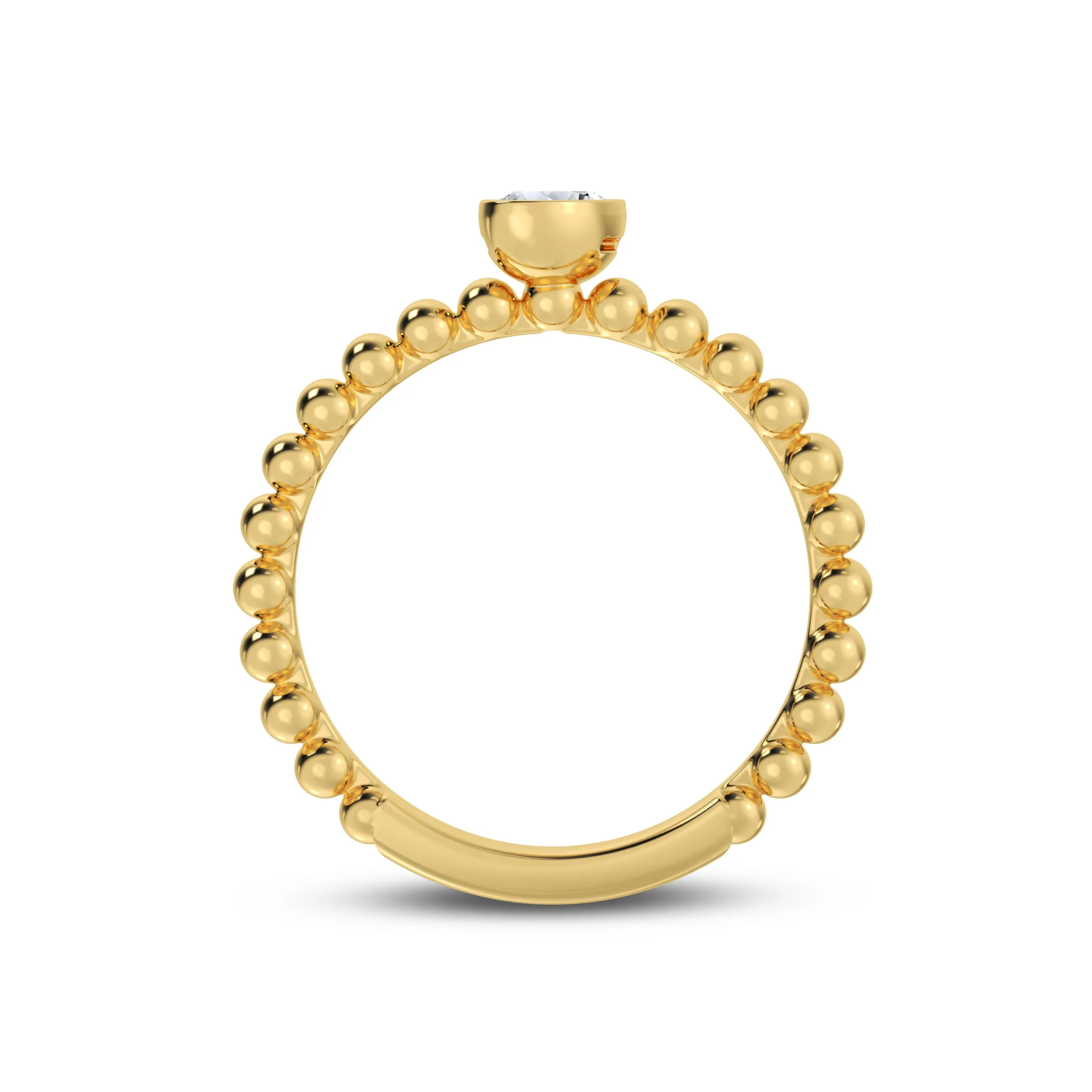 Growe 18ct Yellow Gold 0.25ct Laboratory Grown Oval Cut Diamond Dress Ring - Image 3