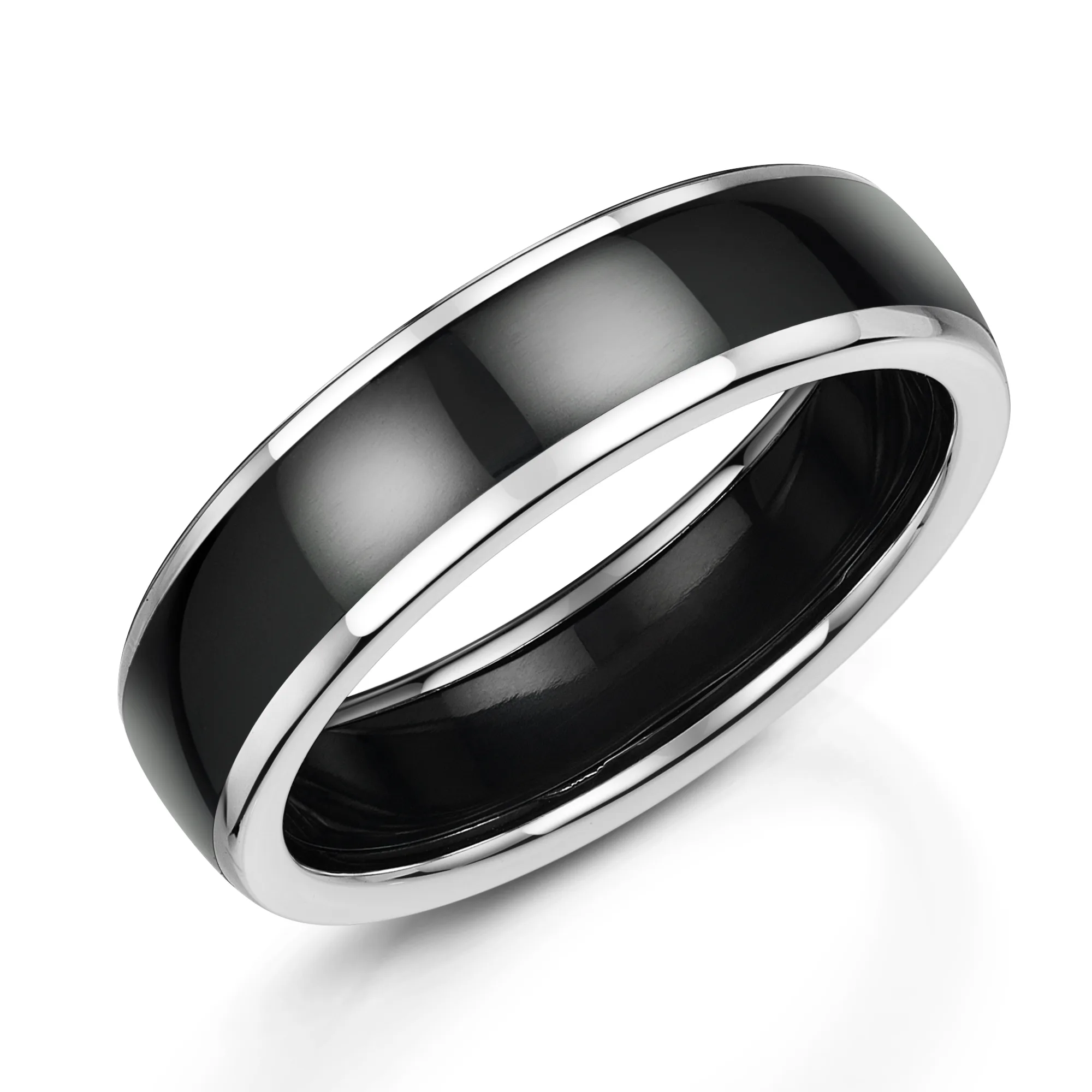 Zirconium and Platinum 6mm Ring