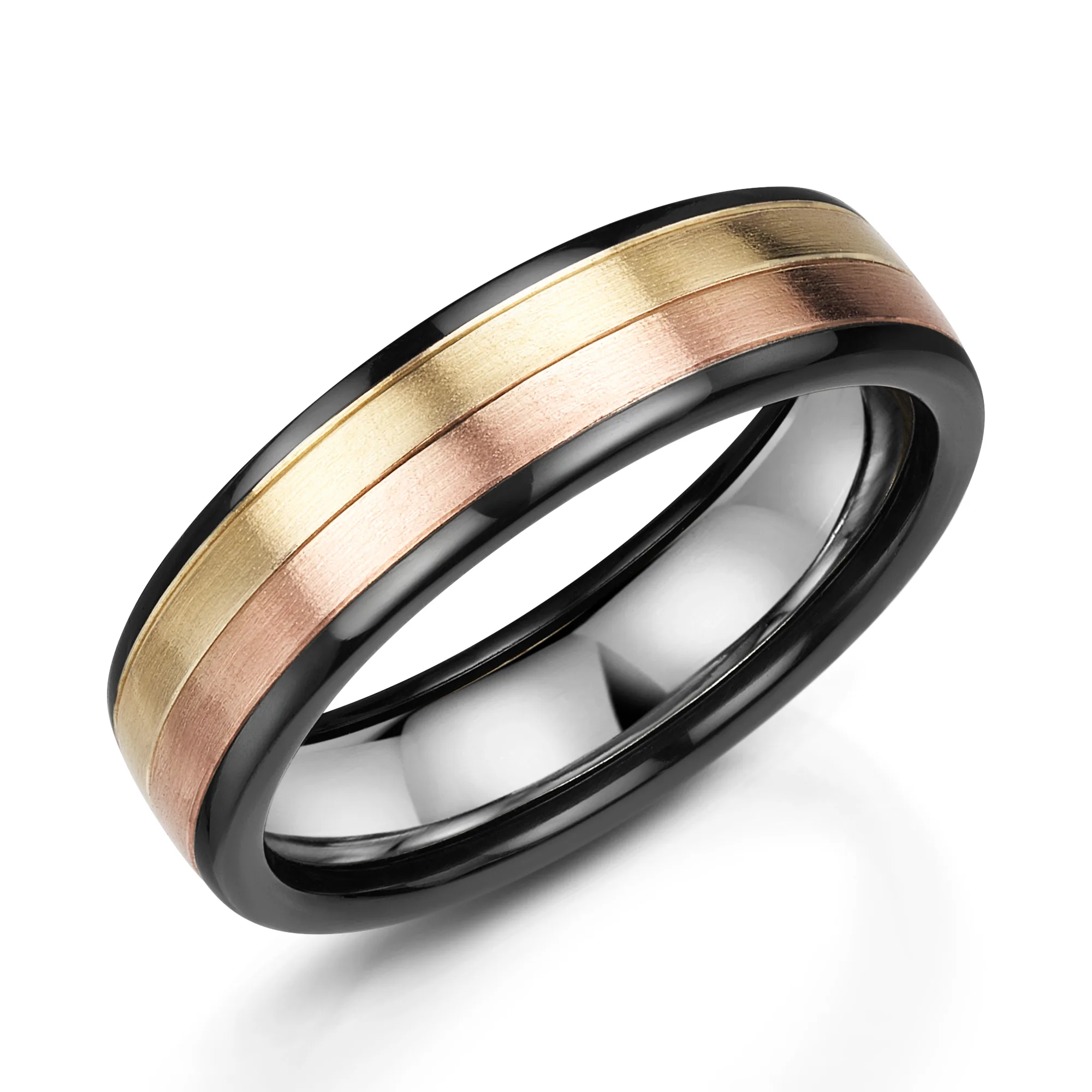 Zirconium and Mixed Metal 6mm Ring