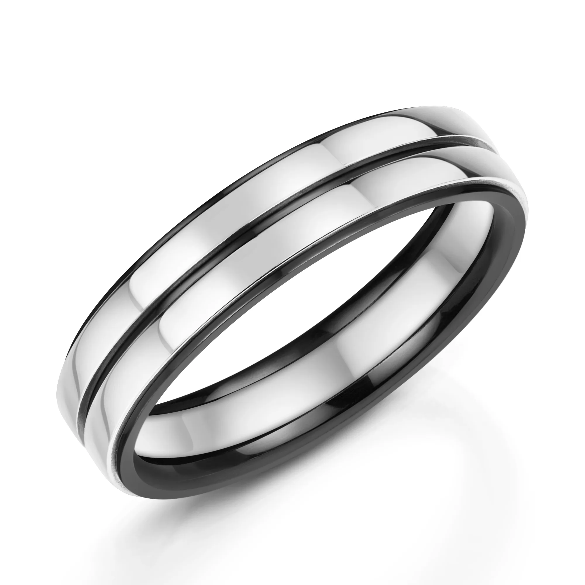 Zirconium and Platinum 5.5mm Ring